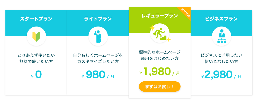ペライチの料金プラン